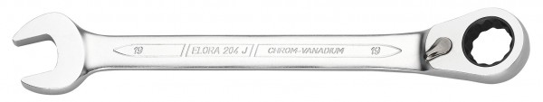 Maulschlüssel mit Hebel-Ringratsche, umschaltbar, ELORA-204-J 12 mm