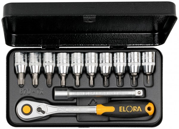 Steckschlüssel-Satz 3/8", TORX®, 12-teilig 9-50 mm, ELORA-870-TXU