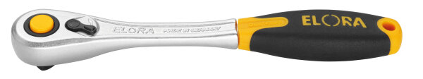 Hebelumschaltknarre 1/4", feinverzahnt mit Sicherheitsverriegelung, ELORA-1450-1D