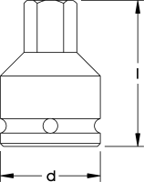 Kraftschraubendreher-Einsatz 1/2", TORX®, ELORA-790TX-55