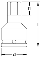 Kraft-Schraubendreher-Einsatz 3/4", Innen-Sechskant, ELORA-791IN-24 mm