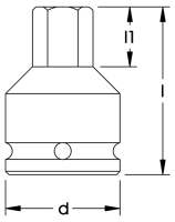 Kraft-Schraubendreher-Einsatz 1", Innen-Sechskant, ELORA-792IN-10 mm