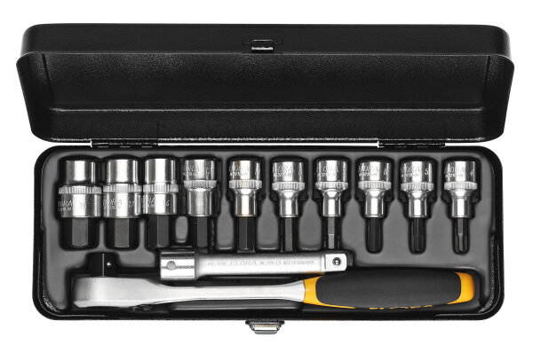 Steckschlüssel-Satz 1/2", Innen-Sechskant, 9-teilig 3/16"-3/4" AF, ELORA-770-KINAU