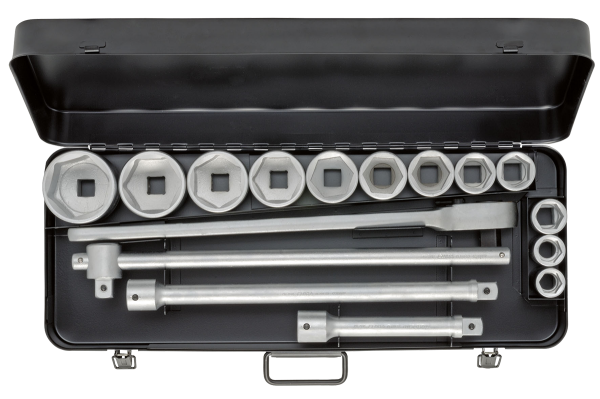 Steckschlüssel-Satz 3/4", zwölfkant, 16-teilig 3/4"-2" AF, ELORA-770-S12 AU