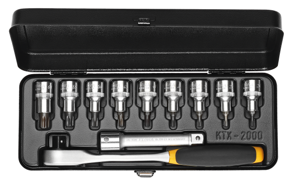 Steckschlüssel-Satz 1/2", TORX®, 11-teilig 20-60 mm, ELORA-770-KTTXU