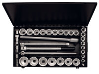 Steckschlüssel-Satz 3/4", sechskant, 34-teilig...