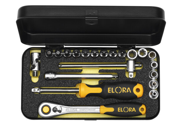 Steckschlüssel-Satz 1/4", TORX®-Sicherheits-Schrauben , 21-teilig, ELORA-1430-TTXEU