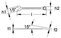 Ringmaulschlüssel DIN 3113, Form B, ELORA-205W-3/4" WW