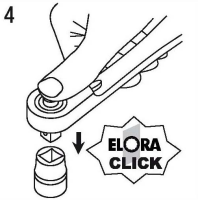 Adapter 1/2" für Ratschenringschlüssel, ELORA-118-4