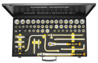 Steckschlüssel-Satz 1/2", Zwölfkant, 57-teilig mm+af+ww, ELORA-770-LSSMF