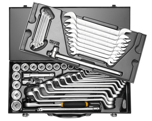 Steckschlüssel-Kombinations-Satz 1/2", 12-kant, 49-teilig 10-32 mm, ELORA-770-RDS12MU