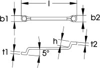 Doppelringschlüssel DIN 838, ELORA-110-10x13 mm