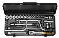 Steckschlüssel-Satz 3/8", Sechskant, 27-teilig 6-22 mm, ELORA-871-MU