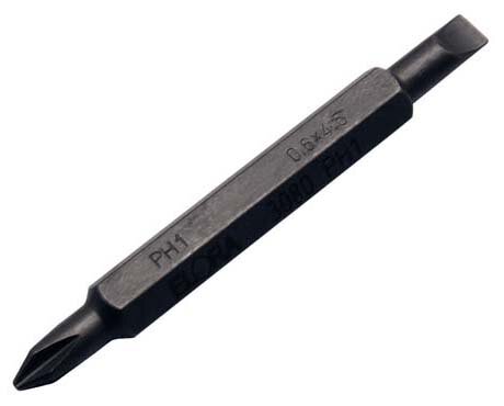 Doppel-Schraubendreher-Bit 1/4",Schlitz+Pozidriv, ELORA-3080-PZ 3