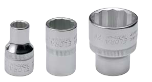 Steckschlüssel-Einsatz 1/2", Zwölfkant, ELORA-770-LM 22 mm
