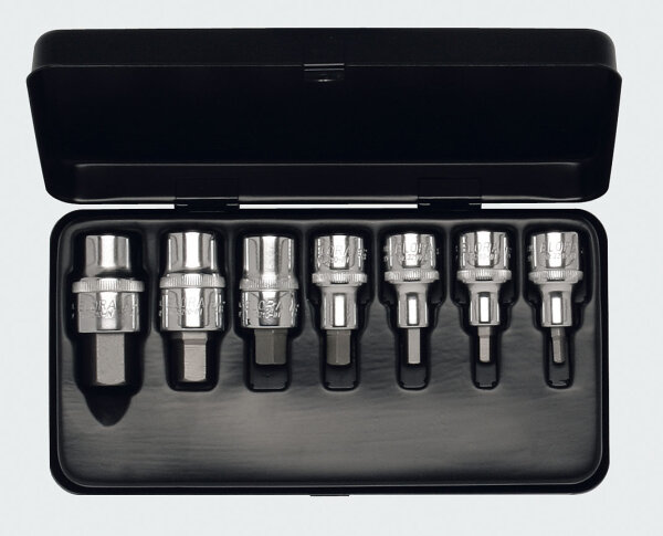 Steckschlüssel-Satz 1/2", Innen-Sechskant, 7-teilig 3/16"-3/4" AF, ELORA-770-INA