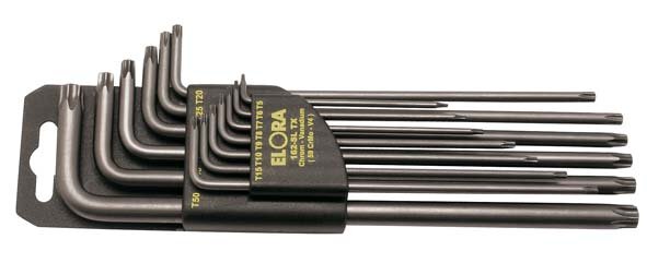 TORX®-Winkelschraubendreher-Satz, lang im Kunststoffhalter, 13-teilig 5-50 mm, ELORA-162SLTX