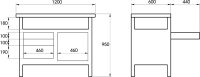 Werkbank, leer, ELORA-1810-L