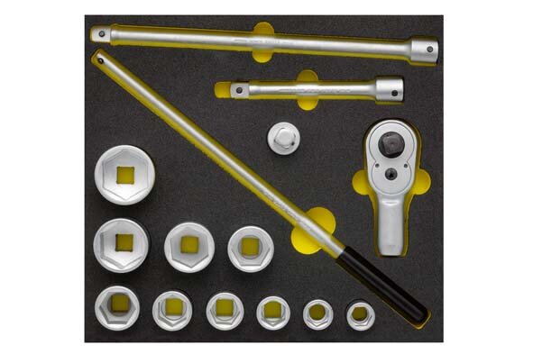 Steckschlüssel-Satz 1/2", 6-kant, 15-teilig, ELORA-OMS-25