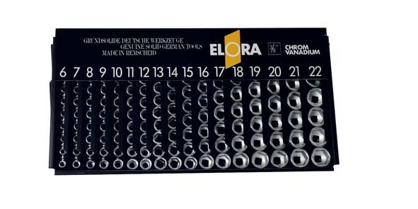 Verkaufsständer mit 3/8" 6-kt.mm-Einsätzen, ELORA-871-SPM