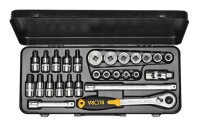 Steckschlüssel-Satz 1/2", 6-kant+in+TORX®, 30-teilig 10-50 mm, ELORA-771-LMITXU