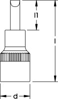 Schraubendreher-Einsatz 1/2", Schlitz, ELORA-3200-IS...