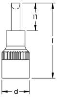 Schraubendreher-Einsatz 1/2", Schlitz, ELORA-3200-IS 1,2x8