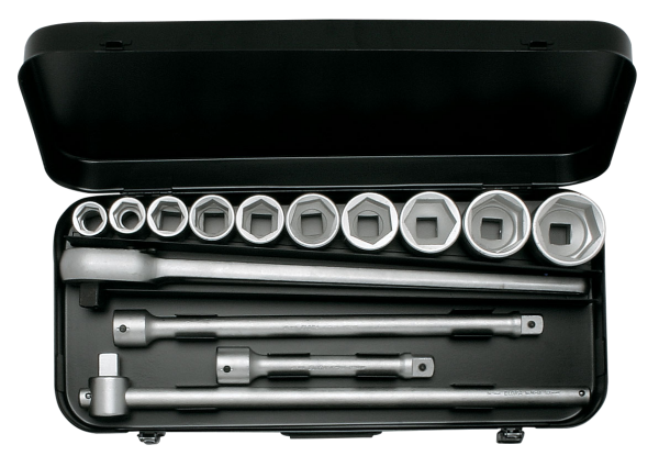Steckschlüssel-Satz 3/4", zwölfkant, 14-teilig 7/8"-2" AF, ELORA-770-S10 AU