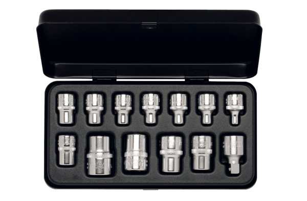 Steckschlüssel-Satz 3/8"+1/2", TORX®, 13-teilig 5-24 mm, ELORA-877-TXE