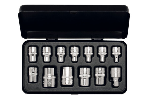 Steckschlüssel-Satz 3/8"+1/2", TORX®, 13-teilig 5-24 mm, ELORA-877-TXE