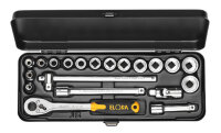 Steckschlüssel-Satz 3/8", Sechskant, 20-teilig 6-22 mm, ELORA-871-JSU