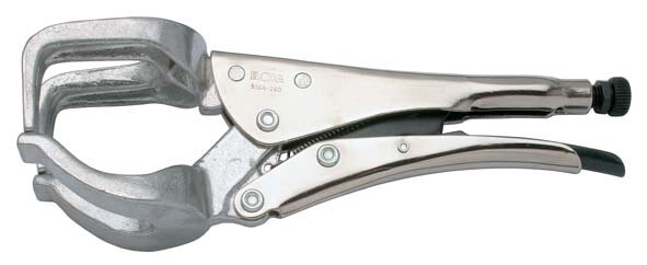 Alu-Schweisser-Gripzange, V-Form, Spannweite 0-100 mm, ELORA-510A-280