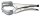 Alu-Schweisser-Gripzange, V-Form, Spannweite 0-100 mm, ELORA-510A-280
