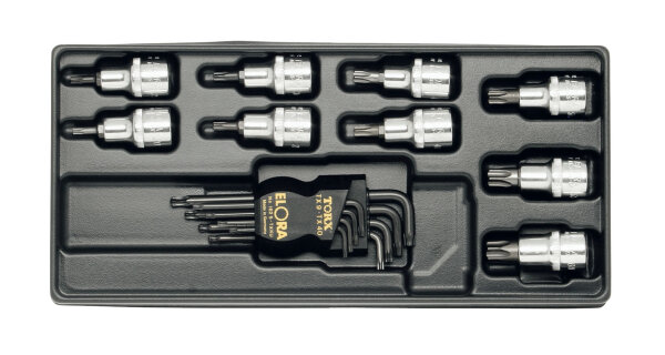 TORX®-Werkzeugsatz, 17-teilig, ELORA-MS-14