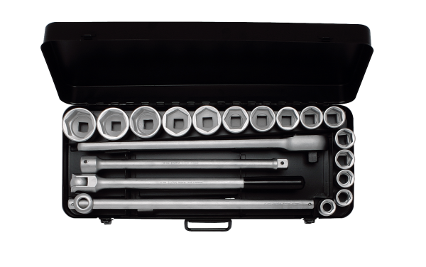 Steckschlüssel-Satz 3/4", zwölfkant, 20-teilig 7/8"-2" AF, ELORA-770-S15 AU
