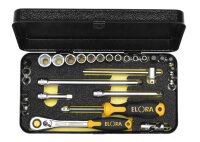 Steckschlüssel-Satz 1/4", 30-teilig 4-14 mm, ELORA-1440-MU