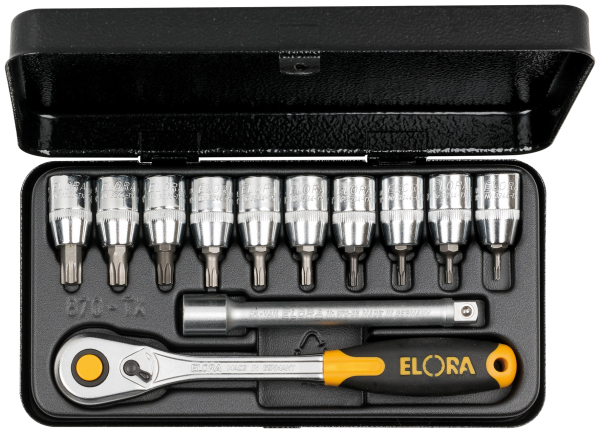 Steckschlüssel-Satz 3/8", TORX®, 12-teilig 9-50 mm, ELORA-870-TTXUN