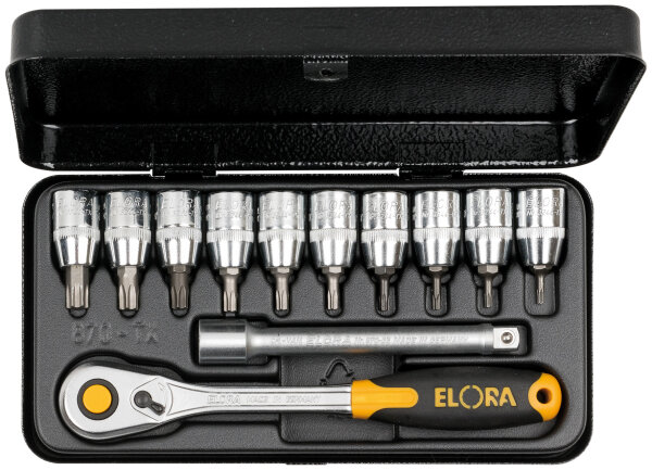 Steckschlüssel-Satz 3/8", TORX®, 12-teilig 9-50 mm, ELORA-870-TTXUN