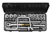 Steckschlüssel-Satz 1/2", Sechskant, 24-teilig 3/8"-1.1/4" AF, ELORA-771-LAK