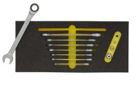 Maulschlüsselsatz mit Ringratsche, 8-teilig, ELORA OMS-30