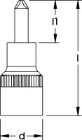 Schraubendreher-Einsatz 1/2", Kreuzschlitz,...