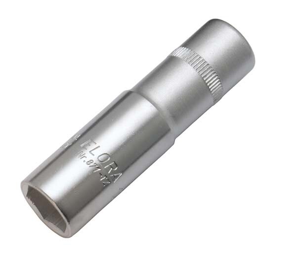 Zündkerzen-Steckschlüssel-Einsatz 3/8", extra tief, ELORA-87LTZ-20,8 mm