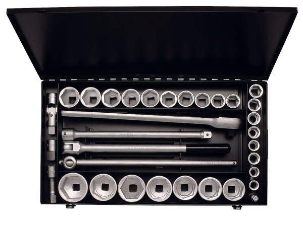 Steckschlüssel-Satz 3/4", zwölfkant, 34-teilig 18-60 mm, ELORA-770-S24/1 MZ