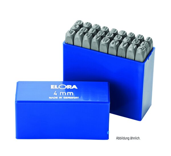 Schlagbuchstaben-Satz, 27-teilig, ELORA 400B-7 mm