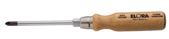 Schraubendreher mit Holzheft, Pozidriv, ELORA-658-PZ 4