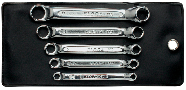 Doppelringschlüssel-Satz, extra kurz, 3-teilig 4-11 mm, ELORA-113S 3M