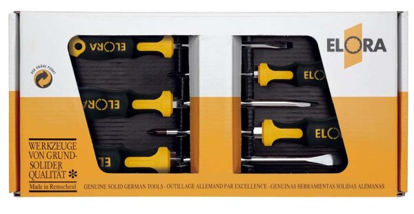 Schraubendreher-Satz, Schlitz und Supa-Pozidriv, 5-teilig, ELORA-581 S5-K