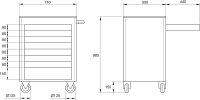 Werkzeugwagen Super-Caddy, leer, ELORA-1220-L8